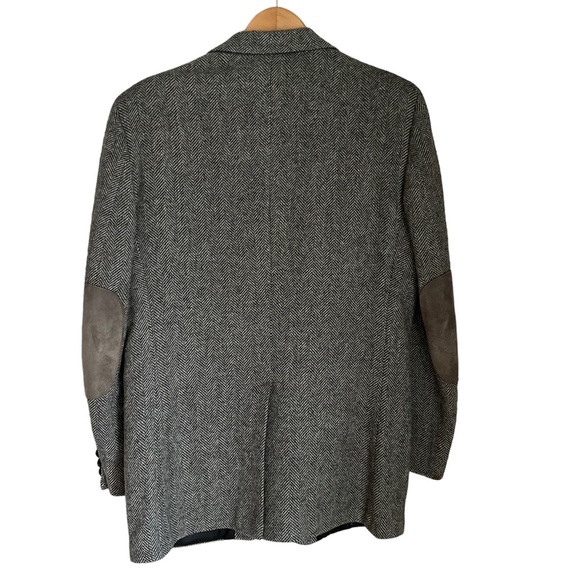 Stafford Mens Vintage Harris Tweed Two Button Sport Coat Blazer Herringbone 41R - Picture 15 of 16